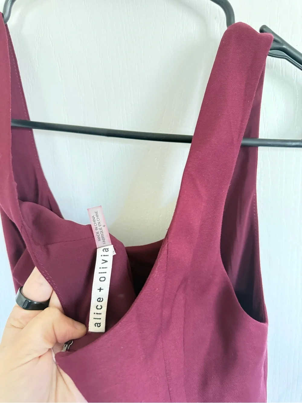 Alice + Olivia Burgundy Skater Mini Dress